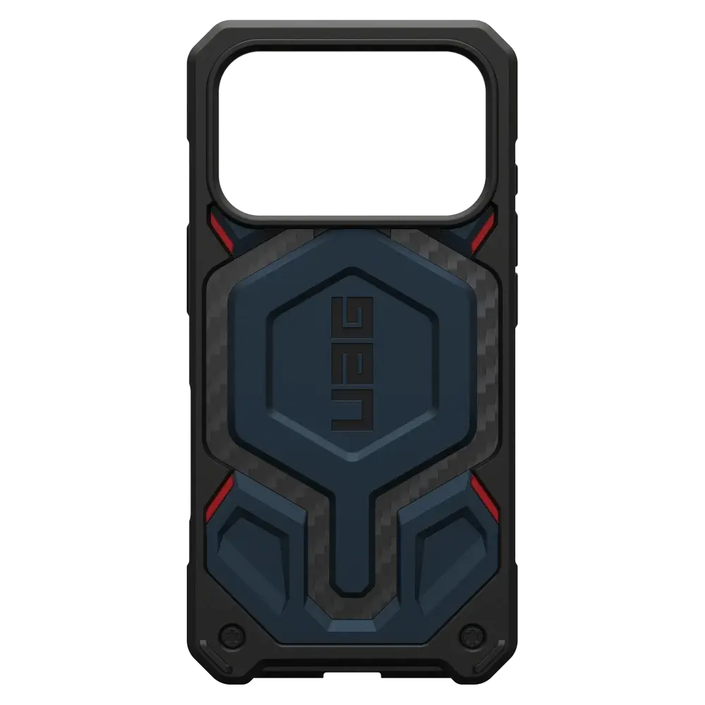 UAG Monarch Pro Case for Apple iPhone 17 Pro - Carbon Fiber Mallard and Red
