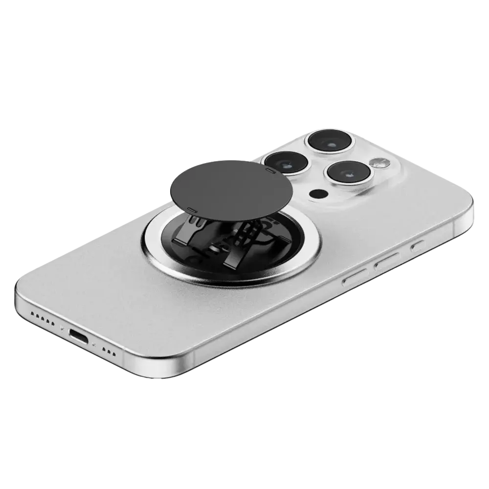 Ohsnap Snap 5 Grip Magnetic Phone Grip - Silver