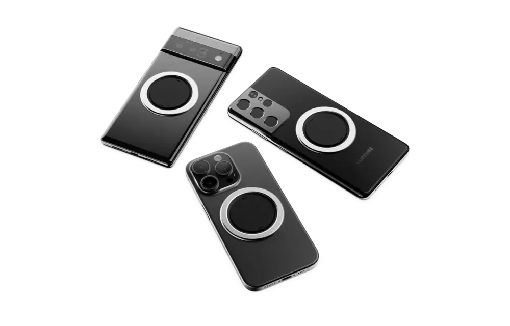 Ohsnap Snap 5 Grip Magnetic Phone Grip - Silver