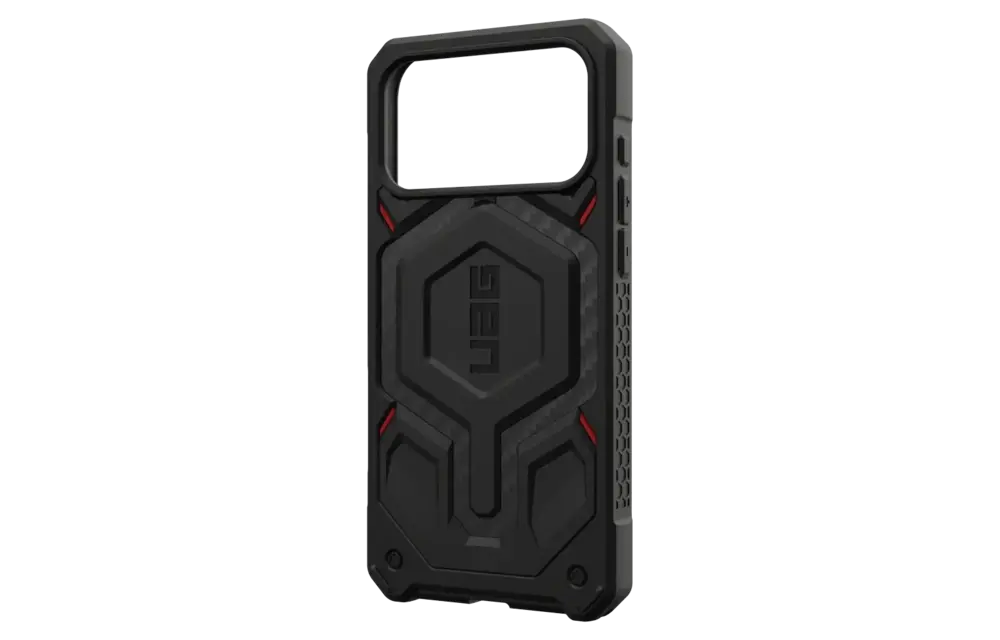 UAG Monarch Pro Case for Apple iPhone 17 Pro Max - Carbon Fiber Black and Red
