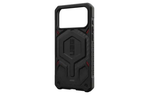 UAG Monarch Pro Case for Apple iPhone 17 Pro Max - Carbon Fiber Black and Red
