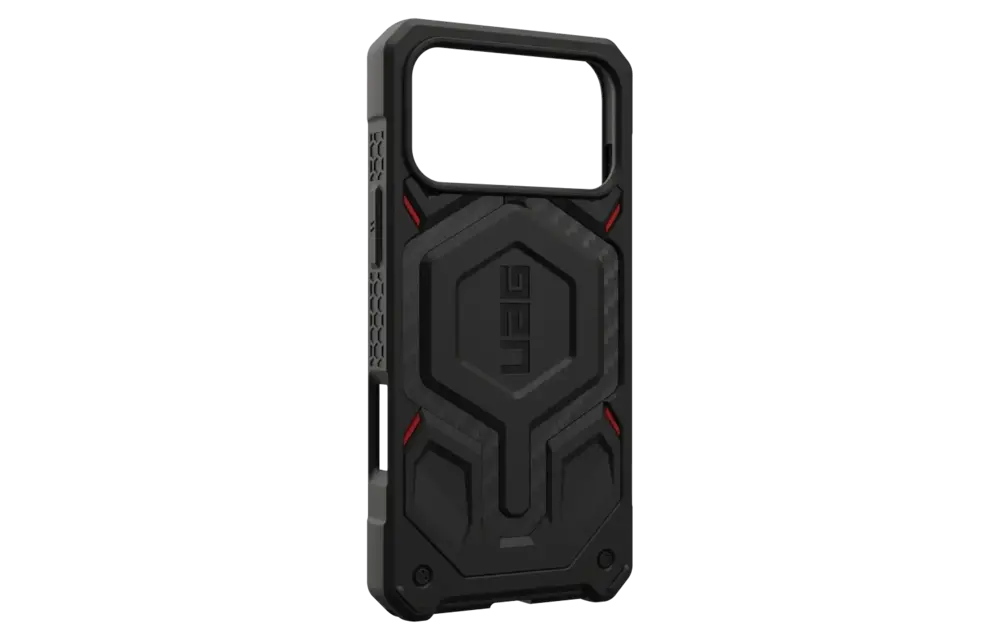 UAG Monarch Pro Case for Apple iPhone 17 Pro Max - Carbon Fiber Black and Red