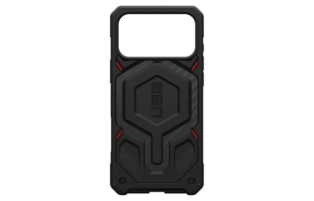UAG Monarch Pro Case for Apple iPhone 17 Pro Max - Carbon Fiber Black and Red