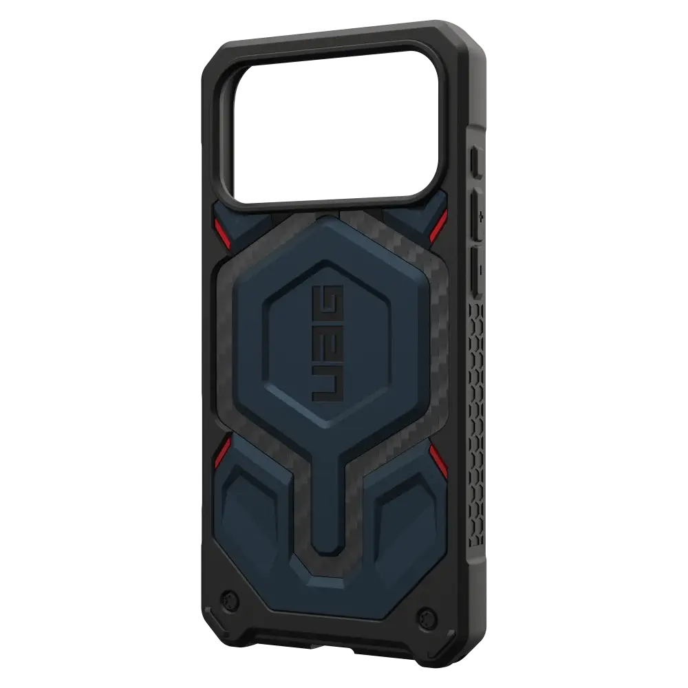 UAG Monarch Pro Case for Apple iPhone 17 Pro Max - Carbon Fiber Mallard and Red