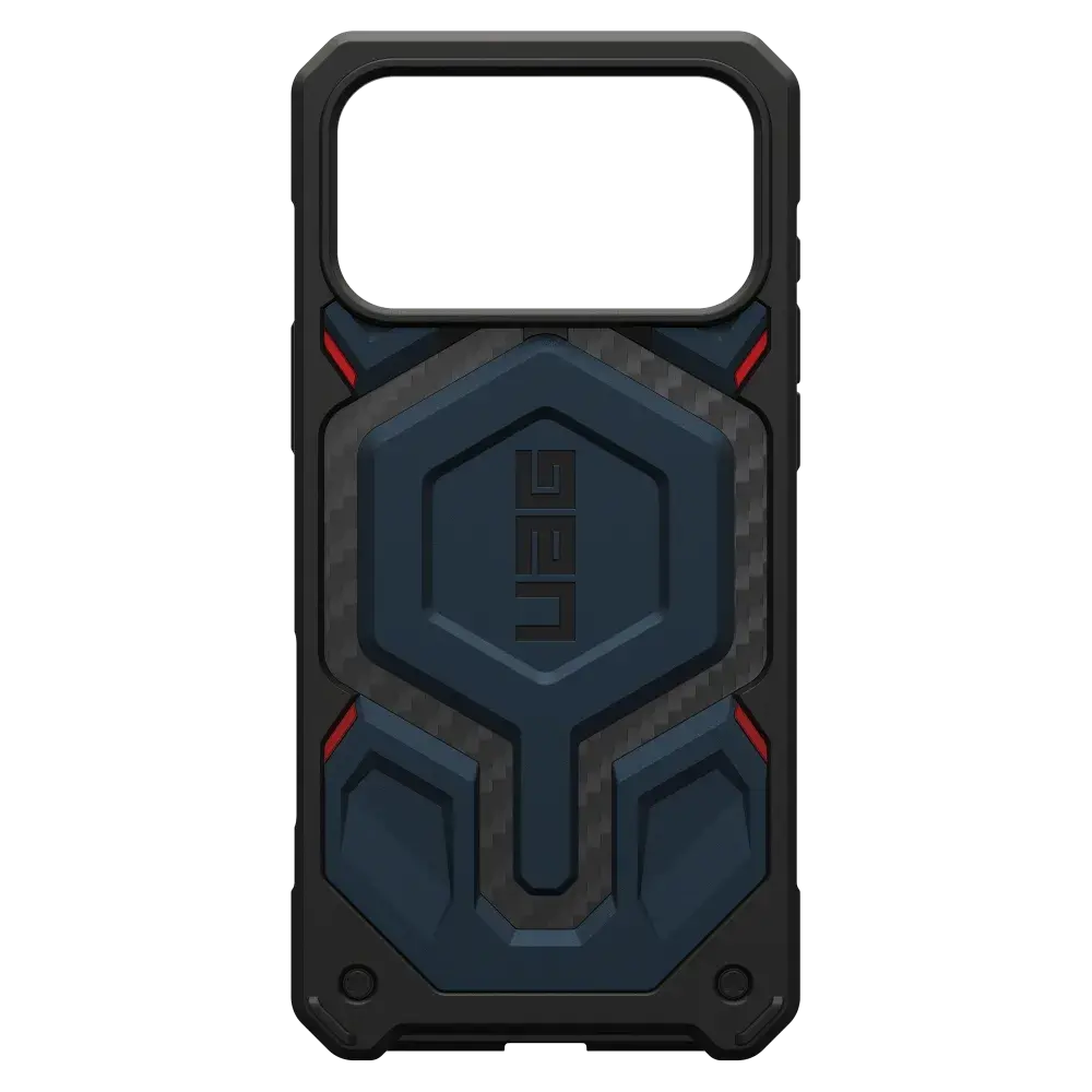 UAG Monarch Pro Case for Apple iPhone 17 Pro Max - Carbon Fiber Mallard and Red