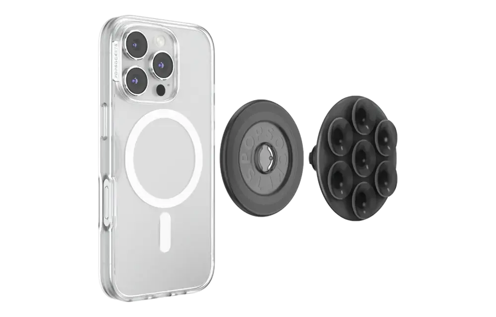 Popsockets MagSafe Circle Suck-Up Magnetic Grip and Stand - Translucent Black