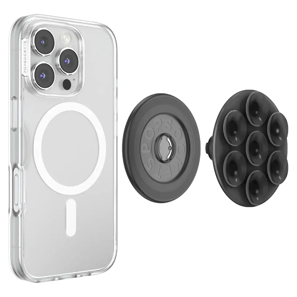 Popsockets MagSafe Circle Suck-Up Magnetic Grip and Stand - Translucent Black