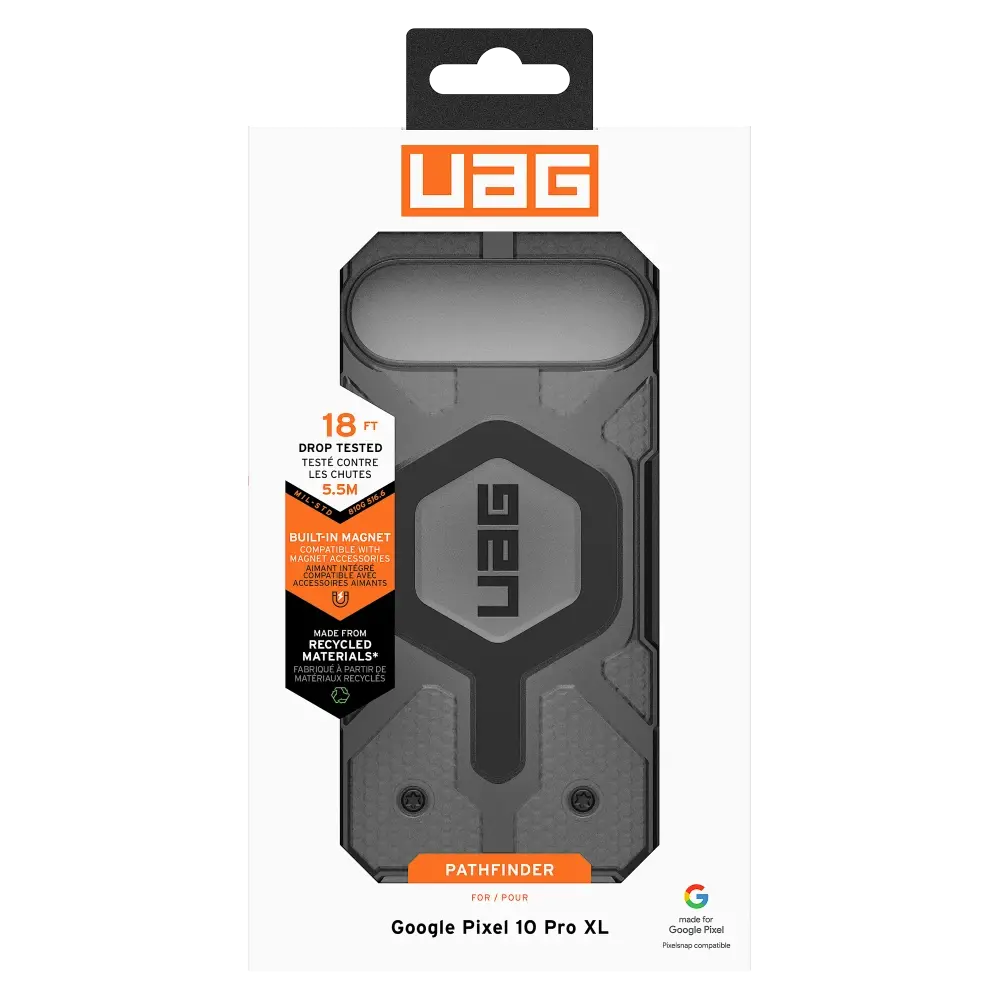 UAG Pathfinder Clear Case with Magnet for Google Pixel 10 Pro XL - Ash and Black