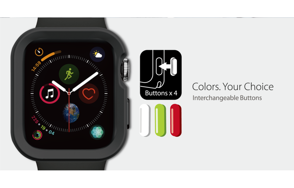 SwitchEasy Colors Case for Apple Watch 4/5 and SE 44 mm - Army green