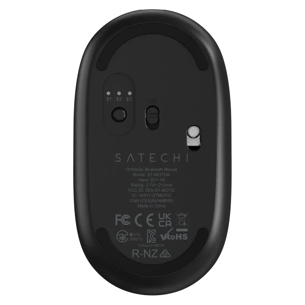 Satechi OntheGo Multi Device Appareil Rechargeable Bluetooth Mouse - Black