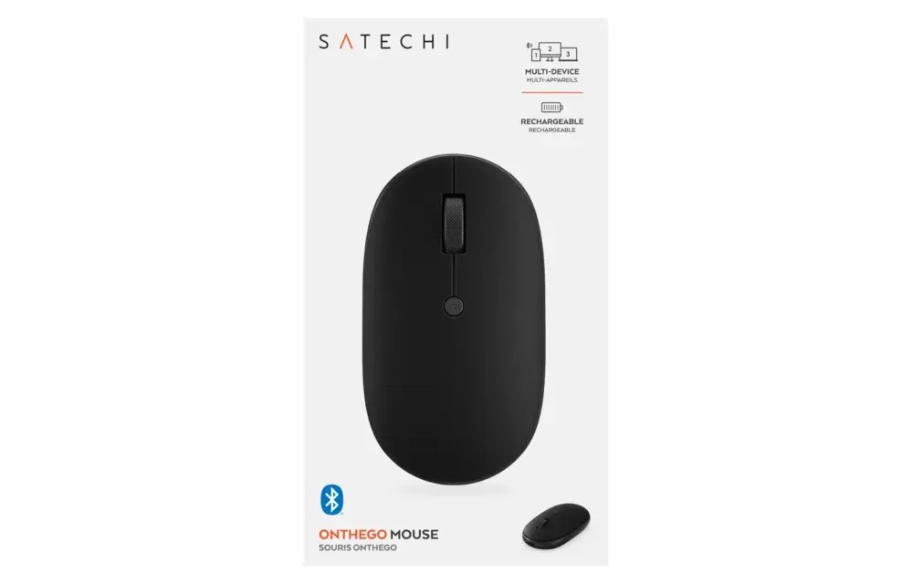 Satechi OntheGo Multi Device Appareil Rechargeable Bluetooth Mouse - Black