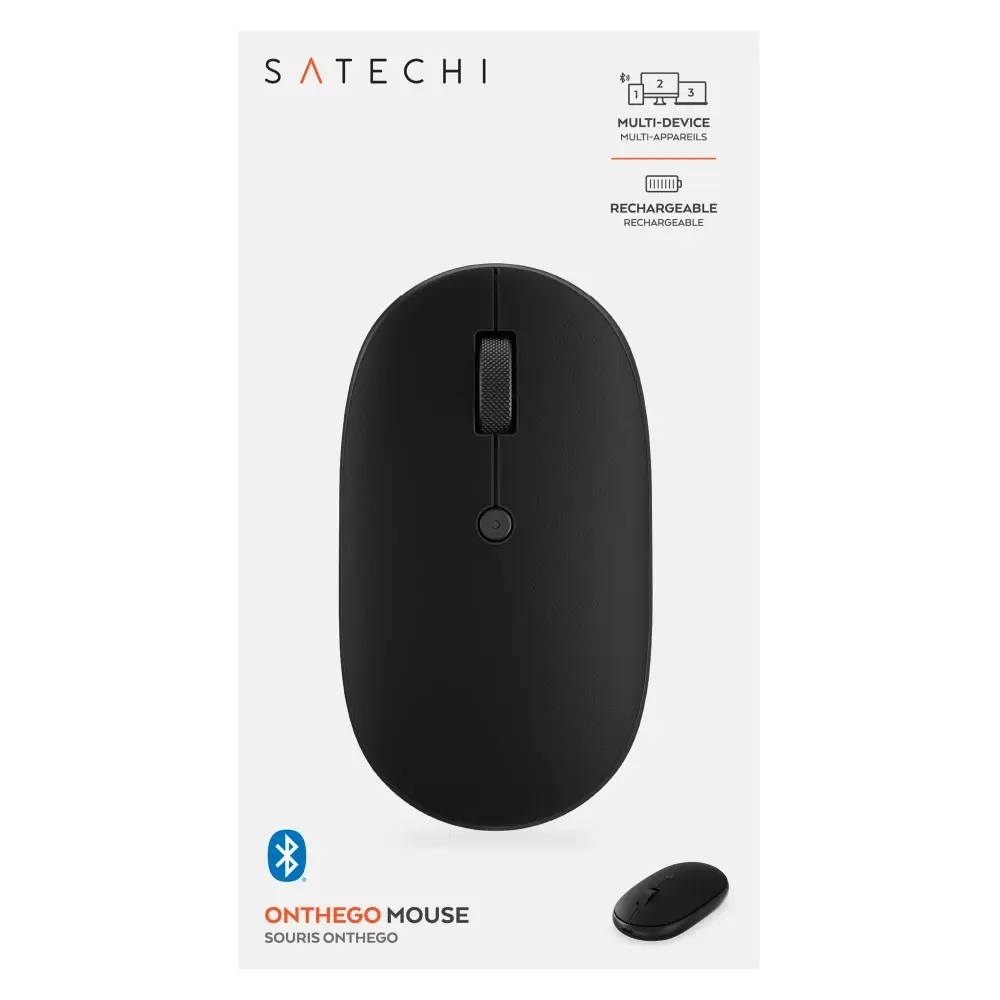 Satechi OntheGo Multi Device Appareil Rechargeable Bluetooth Mouse - Black