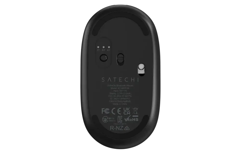 Satechi OntheGo Multi Device Appareil Rechargeable Bluetooth Mouse - Black