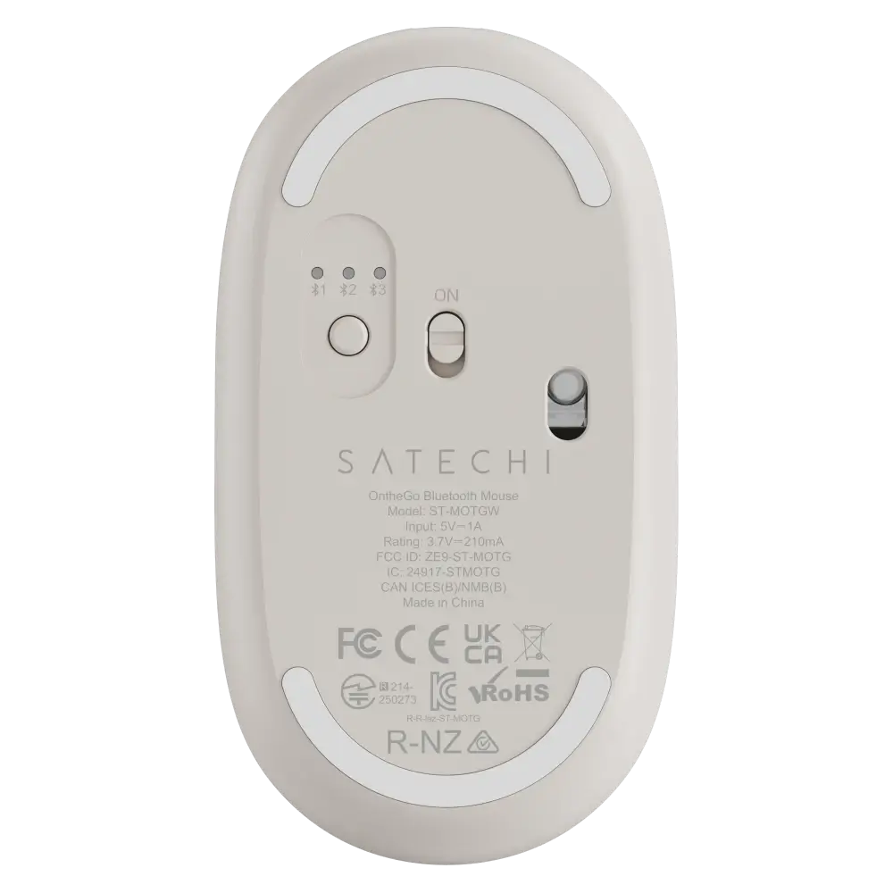 Satechi OntheGo Multi Device Appareil Rechargeable Bluetooth Mouse - Sand