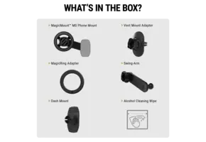 Scosche MagicMount MagSafe 5 in 1 Magnetic Phone Mount - Black