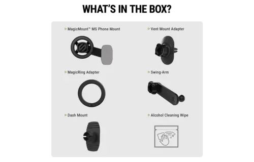 Scosche MagicMount MagSafe 5 in 1 Magnetic Phone Mount - Black