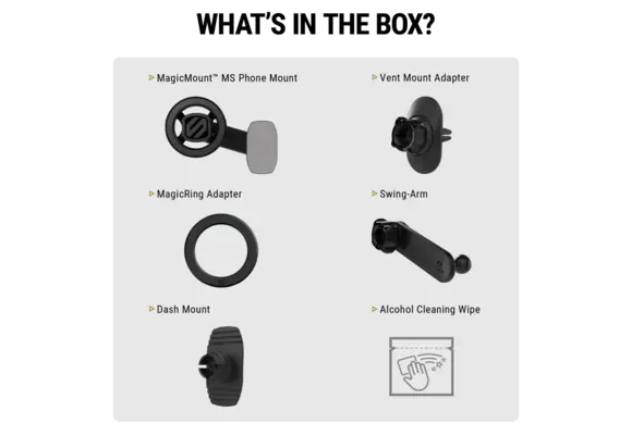 Scosche MagicMount MagSafe 5 in 1 Magnetic Phone Mount - Black