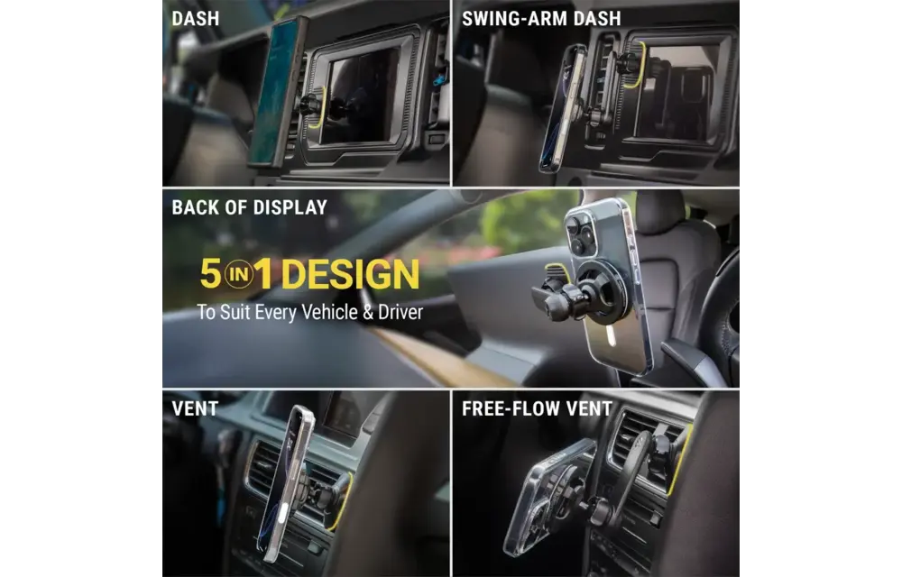 Scosche MagicMount MagSafe 5 in 1 Magnetic Phone Mount - Black