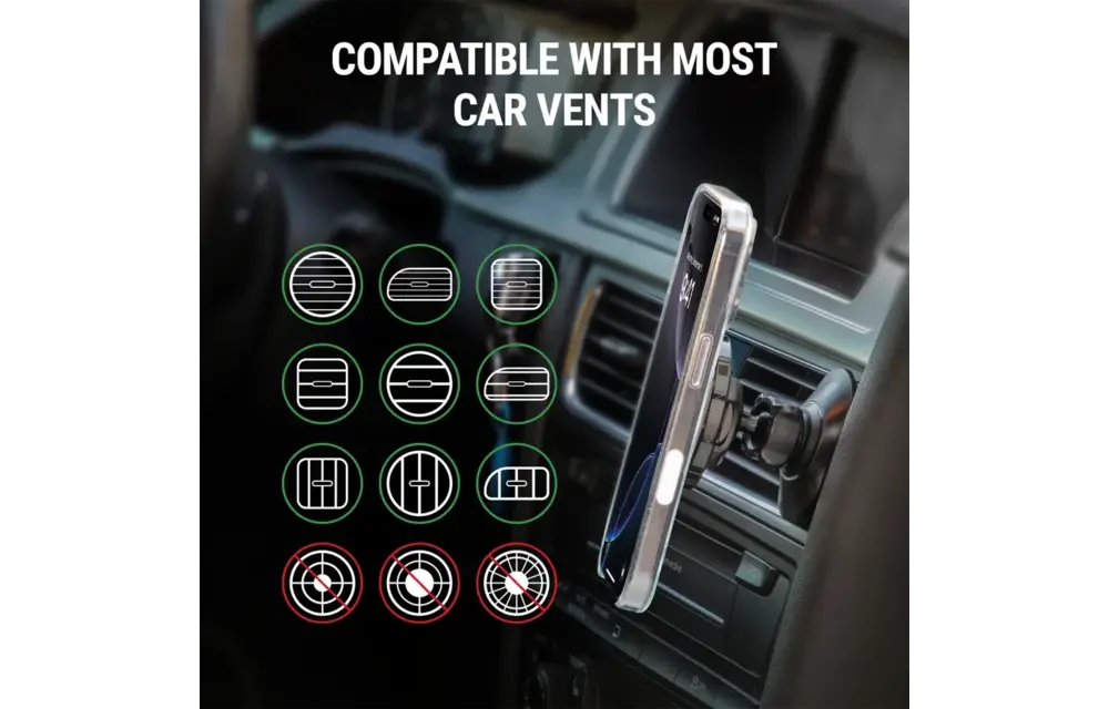 Scosche MagicMount MagSafe 5 in 1 Magnetic Phone Mount - Black