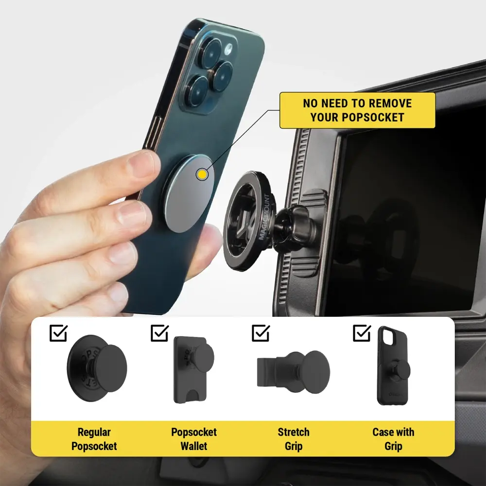 Scosche MagicMount MagSafe 5 in 1 Magnetic Phone Mount - Black