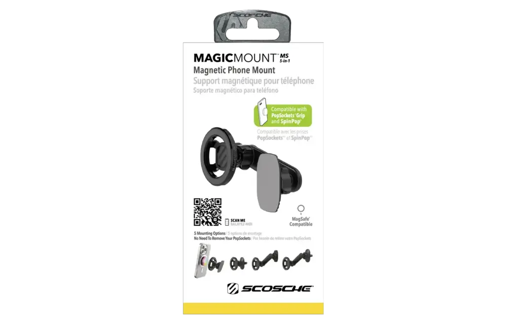 Scosche MagicMount MagSafe 5 in 1 Magnetic Phone Mount - Black