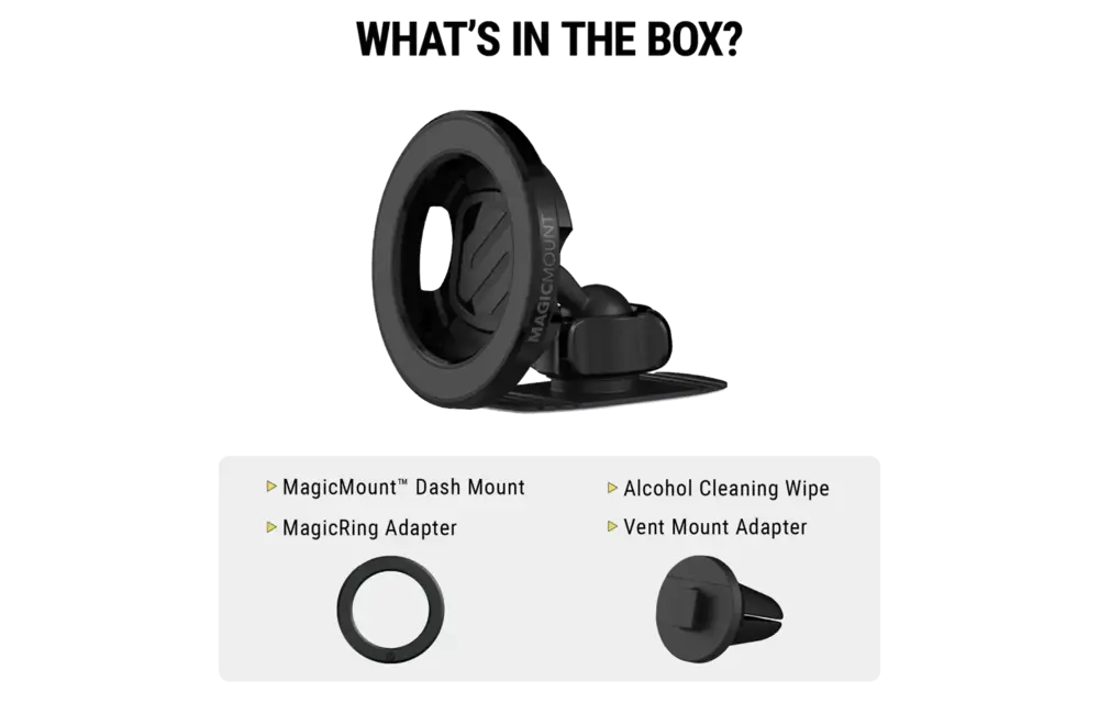 Scosche MagicMount MagSafe Dash/Vent Magnetic Phone Mount - Black