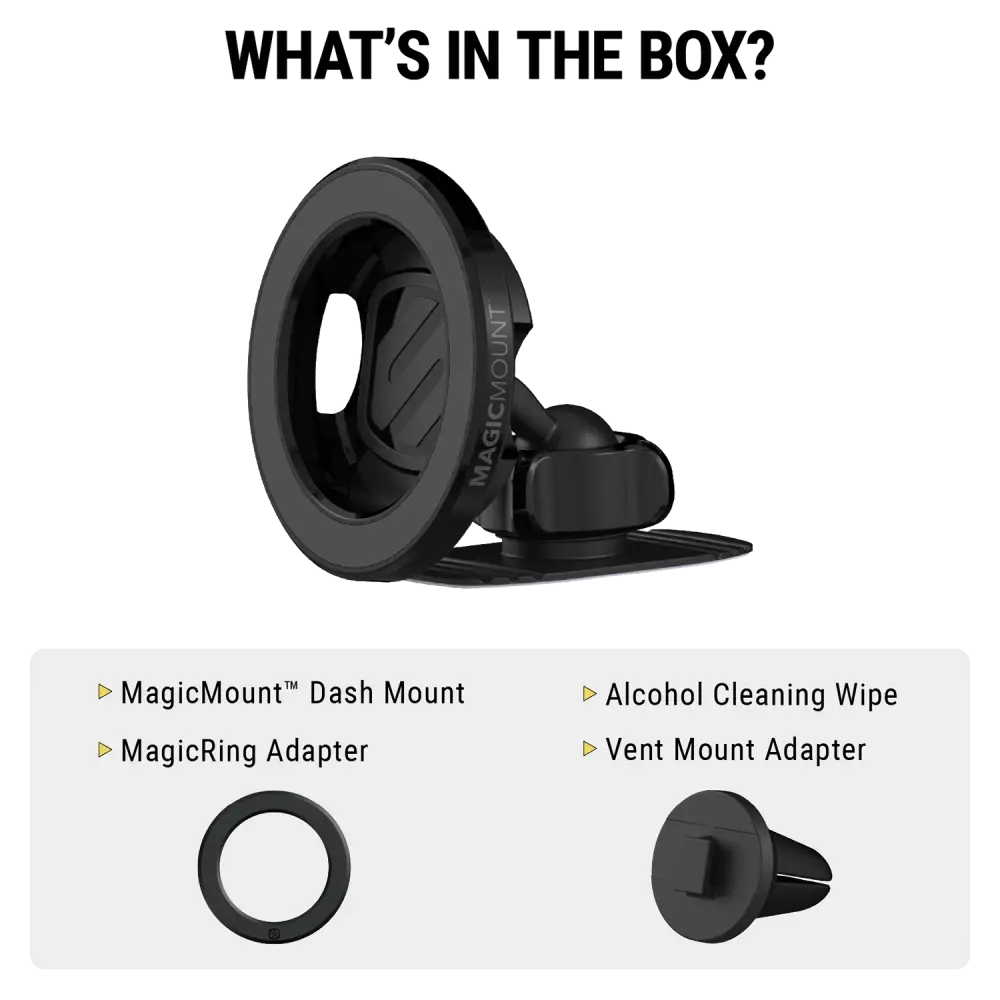 Scosche MagicMount MagSafe Dash/Vent Magnetic Phone Mount - Black