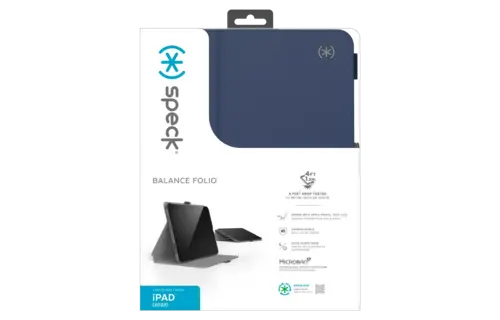 Speck Balance Folio Case for Apple iPad 10.9 (2022) / iPad 11th Gen (2025) - Arcadia Navy / Moody Grey