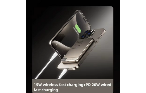 WiWU Ultra-Thin MagSafe Power Bank 15w, 5000mAh - Titanium Alloy