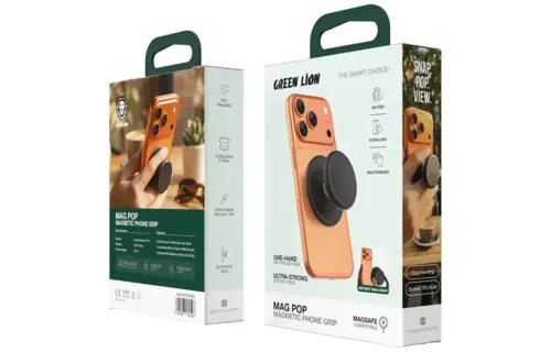 Green Lion Mag Pop Magnetic Phone Grip - Black