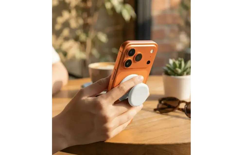 Green Lion Mag Pop Magnetic Phone Grip - Silver