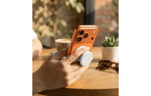 Green Lion Mag Pop Magnetic Phone Grip - Silver