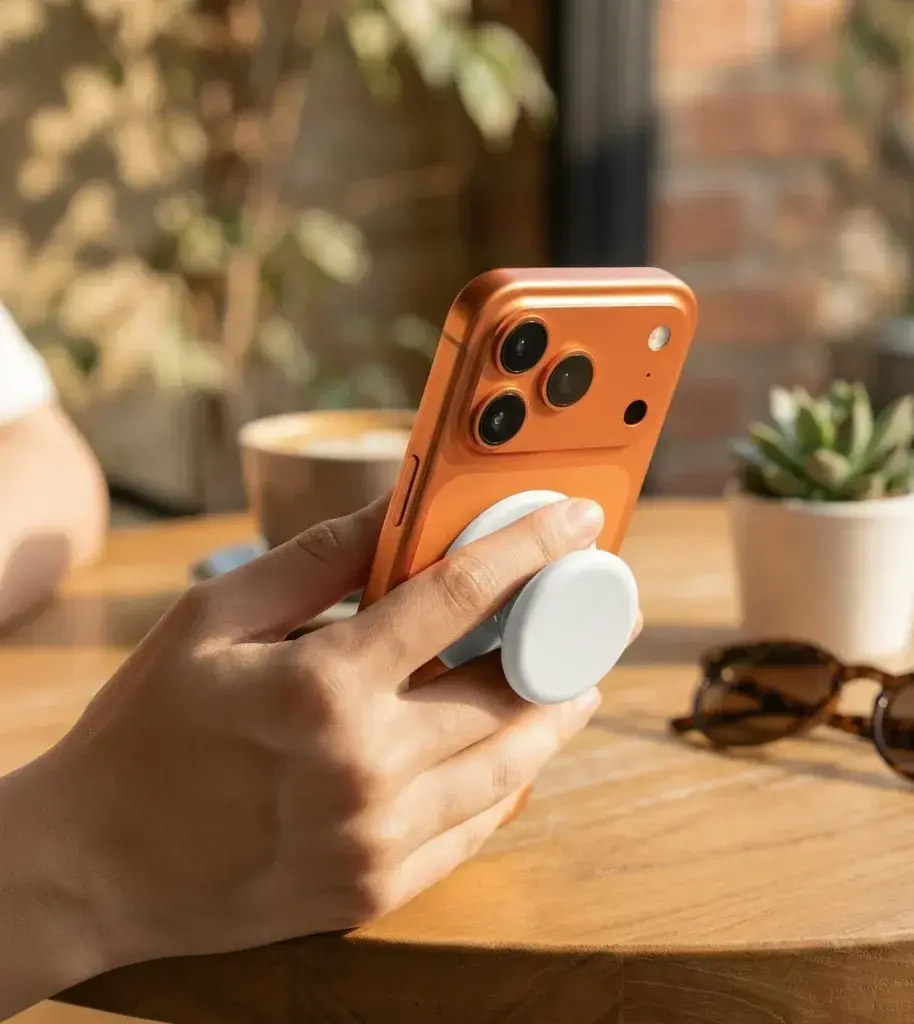 Green Lion Mag Pop Magnetic Phone Grip - Silver