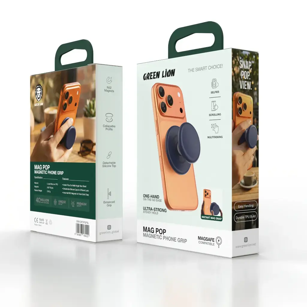 Green Lion Mag Pop Magnetic Phone Grip - Dark Blue