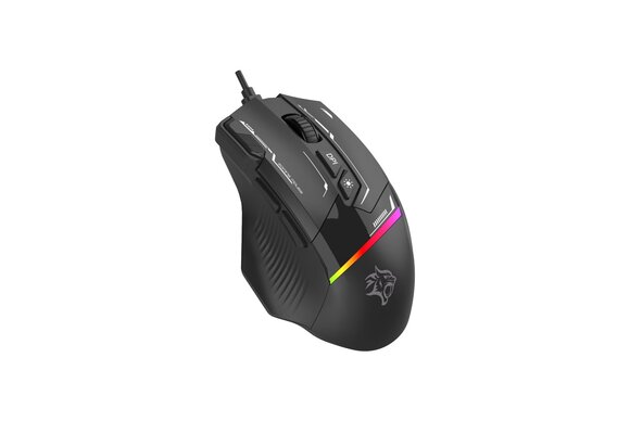 Porodo Gaming 8D RGB Wired Mouse DPI 7200  - Black