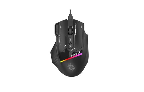 Porodo Gaming 8D RGB Wired Mouse DPI 7200  - Black