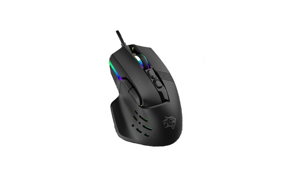 Porodo Gaming 9D Wired Mouse DPI 12800 with 13 Modes RGB Light  - Black