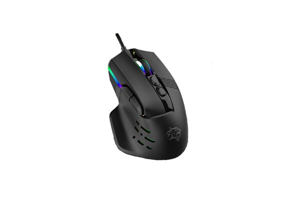 Porodo Gaming 9D Wired Mouse DPI 12800 with 13 Modes RGB Light  - Black