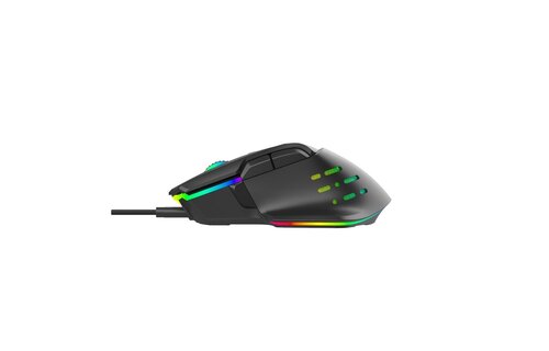 Porodo Gaming 9D Wired Mouse DPI 12800 with 13 Modes RGB Light  - Black