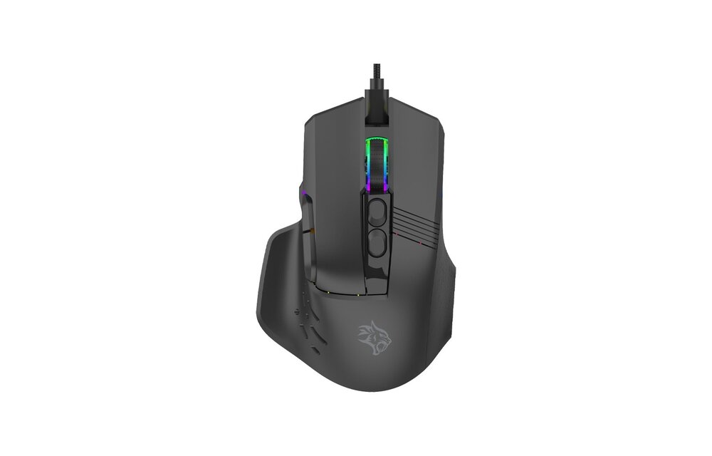 Porodo Gaming 9D Wired Mouse DPI 12800 with 13 Modes RGB Light  - Black