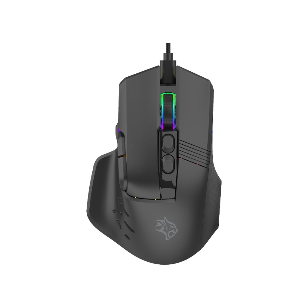 Porodo Gaming 9D Wired Mouse DPI 12800 with 13 Modes RGB Light  - Black