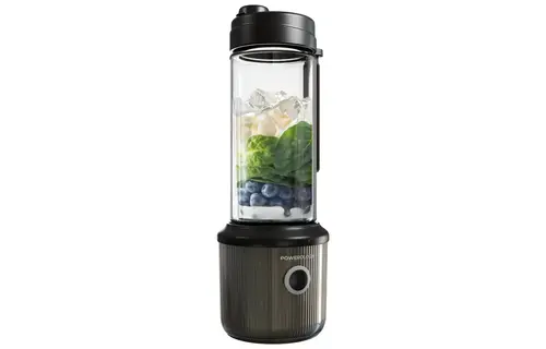Powerology Press & Refresh Portable Blender 450ml 2500mAh 6 Blades 126W - Black