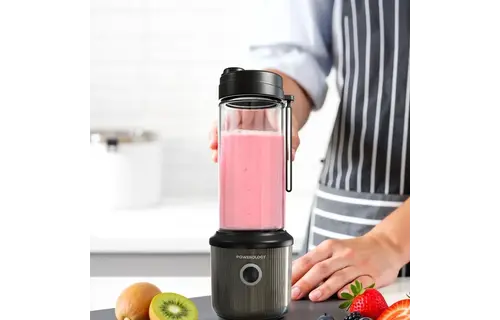 Powerology Press & Refresh Portable Blender 450ml 2500mAh 126W With 6 Blades - Orange