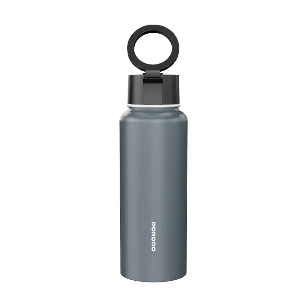 Porodo Lifestyle Magnetic Mount Water Bottle 32oz - Grey