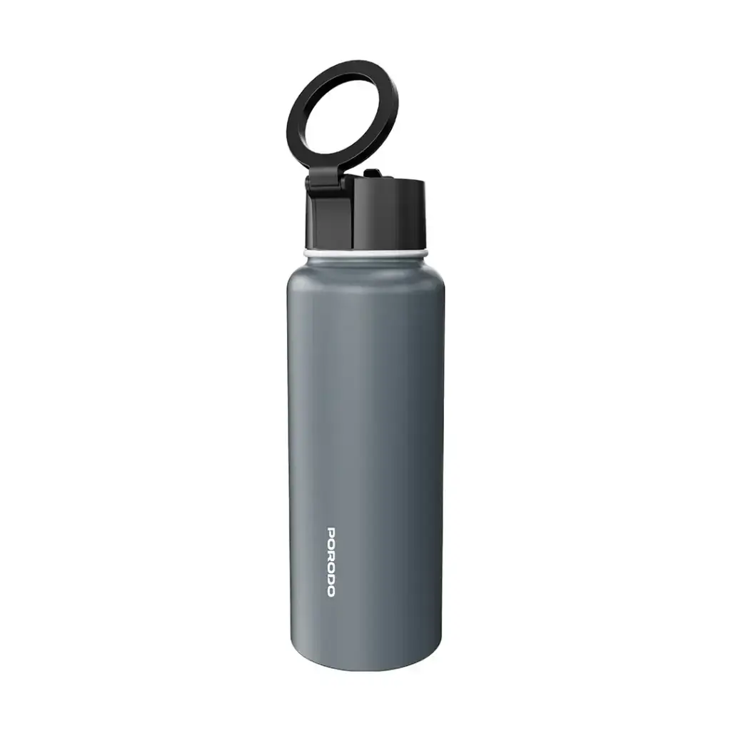 Porodo Lifestyle Magnetic Mount Water Bottle 32oz - Grey