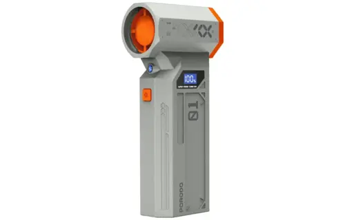 Porodo Rushjet Cordless Turbo Speed Dust Blower 5200 mAh,150W With 120000 RPM - Gold/Orange