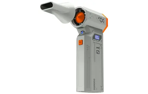 Porodo Rushjet Cordless Turbo Speed Dust Blower 5200 mAh,150W With 120000 RPM - Gold/Orange
