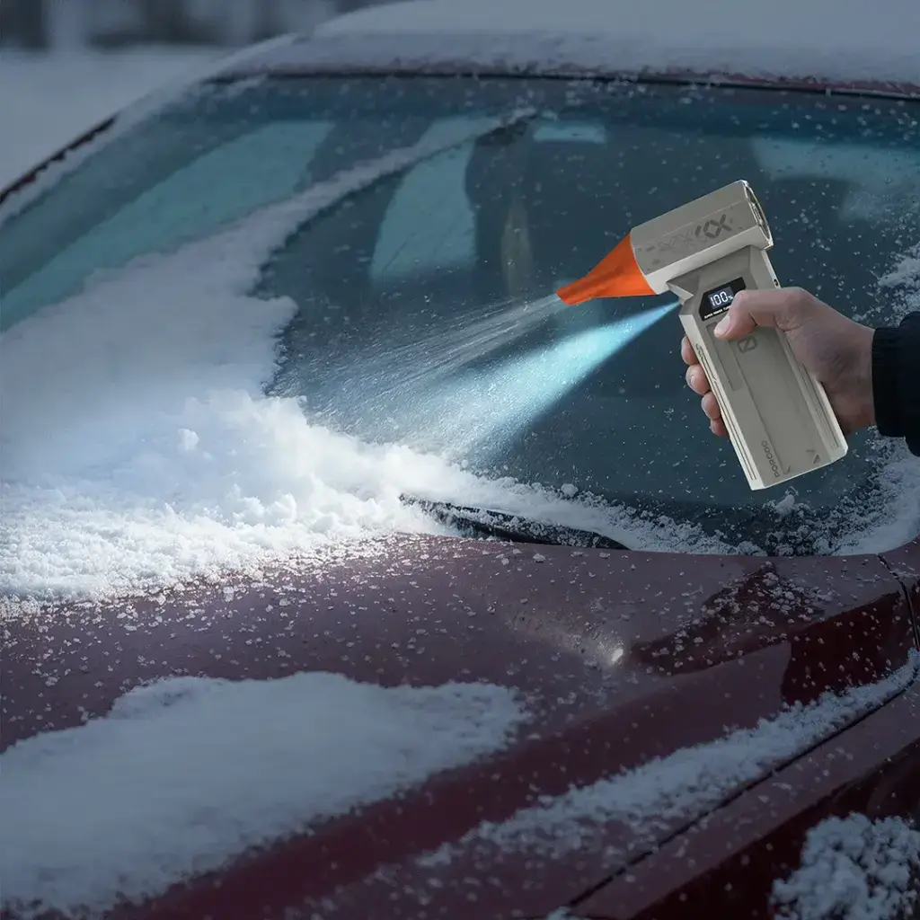 Porodo Rushjet Cordless Turbo Speed Dust Blower 5200 mAh,150W With 120000 RPM - Gold/Orange