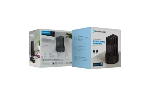 Powerology 4in1 Station 10000mAh PD 100W QC Wireless Power Bank - Black