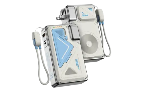 Powerology 35W PD Wall Charger Plus MagSafe Power Bank with Lanyard Type-C 20000mAh  - White